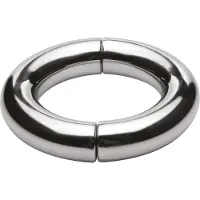 Master Series Mega Magnetize Teräksinen Penisrengas Magneetilla - Silver