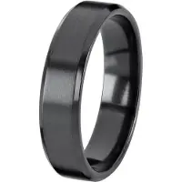 Kohinoor Duetto Black Mist 5 mm viisteflakka zirkoniumsormus 006-095-170