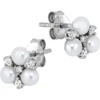 Lykken Pearls helmikorvakorut kukka zirkonia