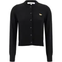Maison Kitsuné Baby Fox Merino Regular Cardigan - Black - S