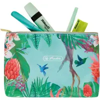 Herlitz 50043590, Pehmeä lyijykynäkotelo, Vihreä, Kuvio, Vetoketju, Lapsi, Ei sukupuolirajoitusta