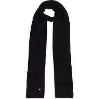 Tommy Hilfiger Th Flag Pima Cotton Cash Scarf - Black - ONE SIZE