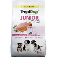 Tropidog 2x8kg Premium Junior Small & Medium kalkkuna & riisi