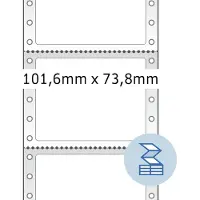 Herma Computer labels continous 101.6x73.8 mm 1 row white perforated paper matt 2000 pcs. (8203)