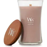 Woodwick Opulent Wood Patchouli Creme tuoksukynttilä sisältää puusydämen 609.5 g