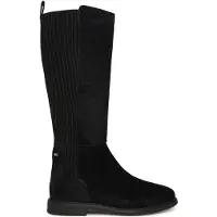 Tommy Hilfiger Flag Suede Long Boot - Black - 39