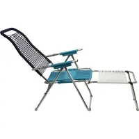 Jan Kurtz Spaghetti aurinkotuoli pop blue/turquoise/white/turquise alumiini