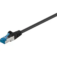 Pro CAT 6A patch-kaapeli, S/FTP (PiMF), musta