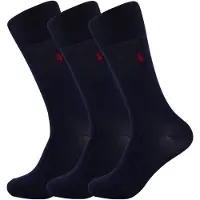 Ralph Lauren Ribbed Crew Sock 3-Pack - Blue - 39-42