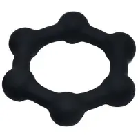 Kiotos KSB Silicone Cockring With 6 Steel Balls Medium