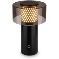 Briloner LED-akkupöytälamppu Brilo unplugged Gila, kulta/musta 21 cm himmennettävä, Musta, Metalli, Moderni
