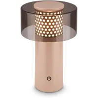Briloner LED-akkulamppu Brilo unplugged Gila, antrasiitti/beige 21 cm himmennettävä, Kerma/meripihka, Metalli, Moderni