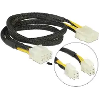 DeLOCK - Virran jatkojohto - 8-nastainen EPS12 V (naaras) 8-nastaiseen EPS12 V (uros) - 44 cm