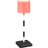 TRIO Fernandez LED ulkopöytävalaisin 1,5W 2300+4000+6000K 38cm punainen/mustavalkoinen ladattava