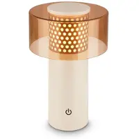 Briloner LED-akku-pöytälamppu Brilo unplugged Gila, ruskea/harmaa, 21 cm himmennettävä, Alumiini/harmaa/sinkki, Metalli, Moderni