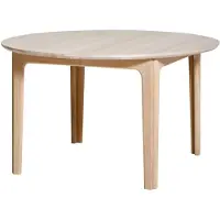 Skovby #112- jatkettava pöytä valkoöljytty tammi ø 130/230cm