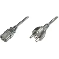 Digitus POWER CORD, CEE 7/7 (TYP-F) - C13 M/F, 1.2M, H05VVF3G 0.75QMM, BLACK (AK-440110-012-S)