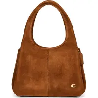 Coach Suede Lana Shoulder Bag - Brown - ONE SIZE