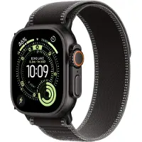Apple Watch Ultra 3 GPS + Cellular 49 mm musta titaanikuori ja musta Trail-ranneke Koko L