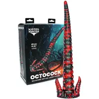Kiotos Monstar Octocock - Mustekala fantasidildo imukupilla, fantasia, imukuppi, taipuisa, laadukas, kimmoisa, vesitiivis