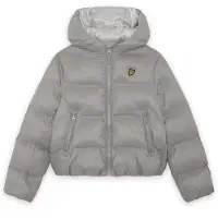 Lyle & Scott Cropped Puffer Coat - Grey - 164-170