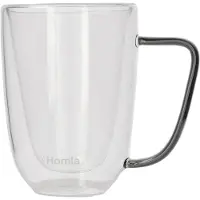 Homla Cembra -tuplaseinäisten kuppien setti, kirkas/grafiitinharmaa, 250 ml, 2 osaa