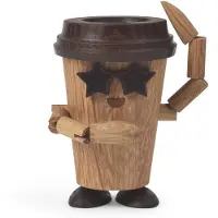 Spring Copenhagen - Woodies Esther Espresso To Go Coffee Puufiguuri 8,5 cm Tammi