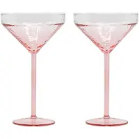 BRUT - Claude Cocktail-Lasi 13x21 cm 2 kpl Vaaleanpunainen