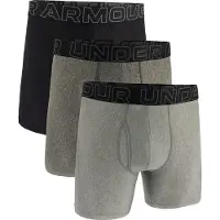 Under Armour Ua Performance Tech - Solid 6" 3Pk - Multi/patterned - S
