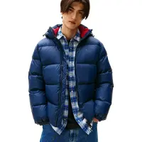 Tommy Hilfiger Talvitakki 'Essential' marine / punainen / valkoinen