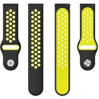 CaseOnline EBN Sport Kellon ranneke Garmin Venu 4 (45mm) - Musta/keltainen