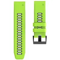 CaseOnline Twin kellon ranneke Garmin Instinct 3 (45mm) - Lime/musta