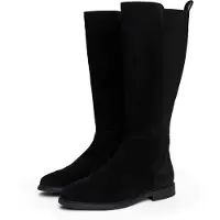 Tommy Hilfiger Flag Suede Long Boot - Black - 42