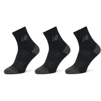 New Balance Active Qtr Socks 3 Pack - Black - S