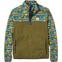Passenger Set Off Recycled Polar 1/4 Zip Half-Zip Fleeceneule views dark olive Koko XXL