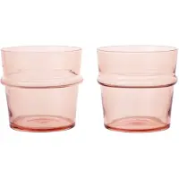 Ferm Living Boya juomalasi matala 30 cl 2-pack. Blush