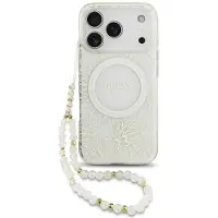 GUESS Iml Flowers Electro Pearl Strap Magsafe Iphone 17 Pro Puhelinkotelo