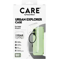 PanzerGlass CARE by Urban Explorer, iPhone 17 -suojakuori, läpinäkyvä / musta MagSafe