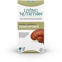 Living Nutrition Fermentoitu Reishi Spores (Lakkakäävän itiöt) 60 kaps