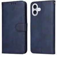 SKALO iPhone 17 PU-nahka Lompakkokotelo - Sininen