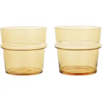 Ferm Living Boya juomalasi matala 30 cl 2-pack. Keltainen