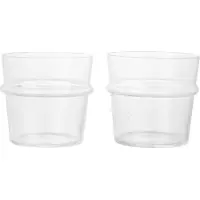 Ferm Living Boya juomalasi matala 30 cl 2-pack. Kirkas