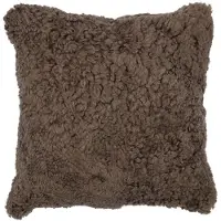 Natures Collection - Tyynynpäällinen New Zealand lampa lyhyt villa 40x40 cm suklaa