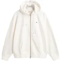 Gant for woman. 4201412 Shield hooded zip hoodie white (M), Casual, Cotton