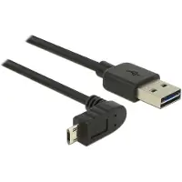 DeLOCK 83848, 1 m, USB A, Micro-USB B, USB 2.0, Uros/uros, Musta