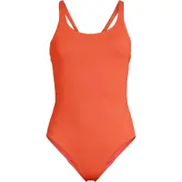 Casall Deep Racerback Swimsuit - Orange - 36