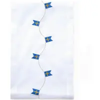 Langkilde & Søn - Kaitaliina Ruotsin liput 175x30 cm Sininen/Keltainen