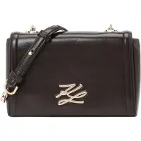Karl Lagerfeld Autograph Crossbody-laukku Nahka 21.5 cm Ruskea