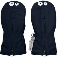 Color Kids Mittens W. Zipper - Black - 6-12MDR