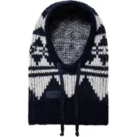Varg Unisex Bräcke Knitted Balaclava Dark Blue With Off White Pipot One Size